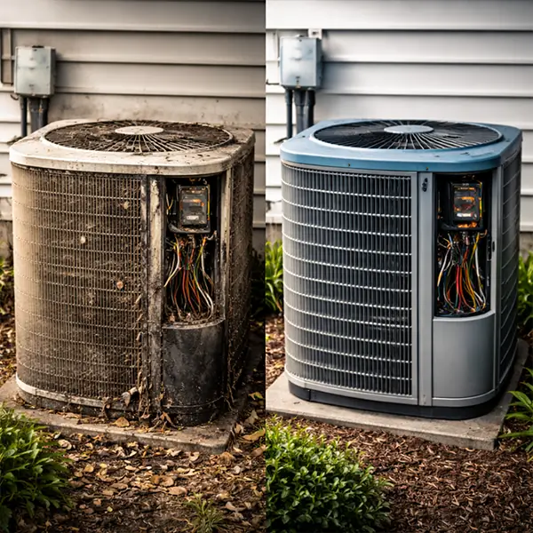 AC Repair and Installation before and after