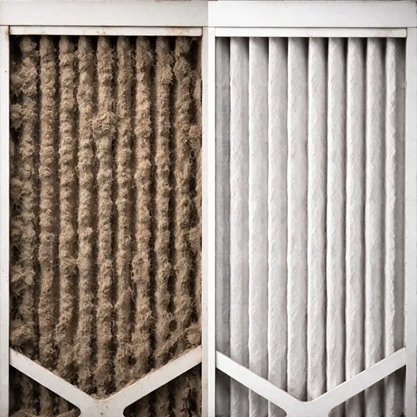 Air Filter Replacement before and after